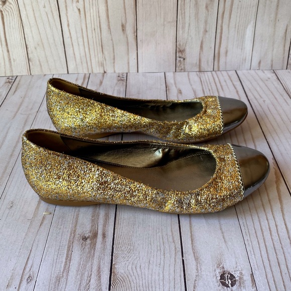 Authentic J.Crew Gold Collection Ballet Flats - Picture 1 of 7